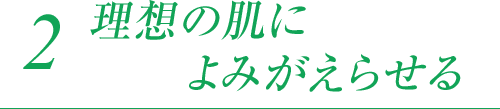 理想の肌によみがえらせる