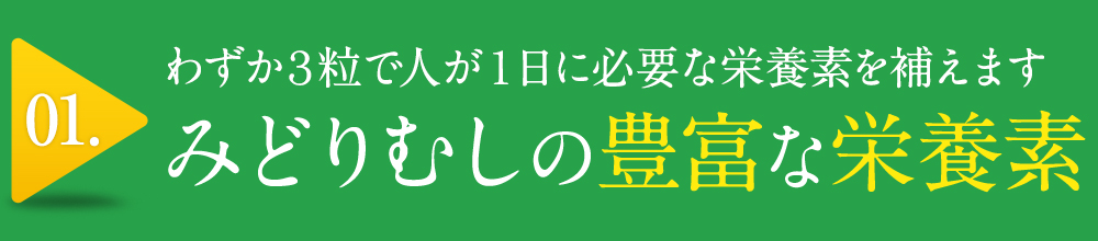 みどりむしの豊富な栄養素